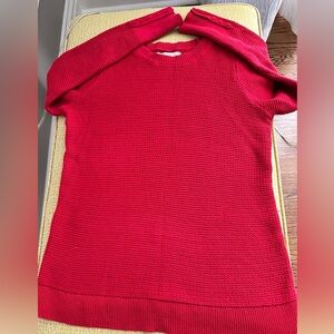 LOFT Vibrant Red Knit Top